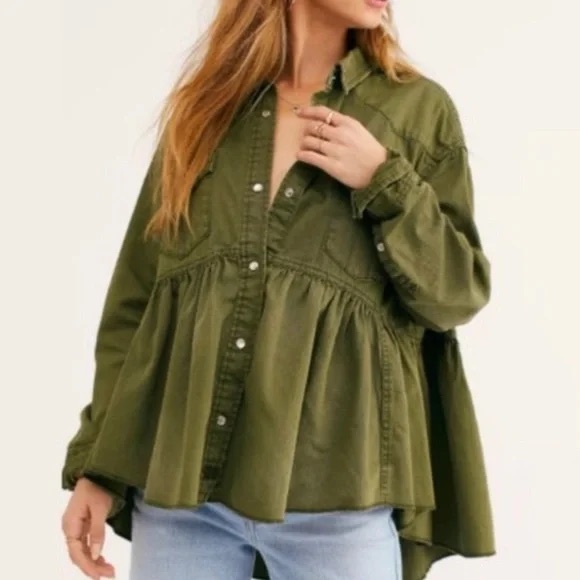 Free People Jackets & Blazers - Free People | We The Free | Dylan Babydoll Top - Women's Size M